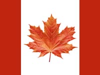 a natural red canadian flag